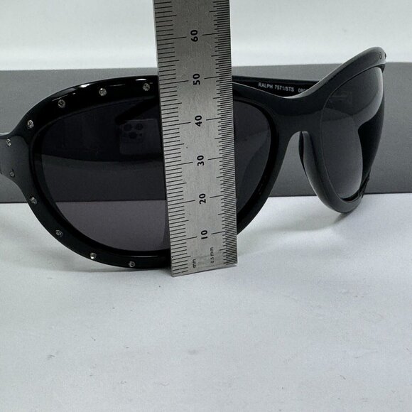 RALPH LAUREN 7571 Black  Oval  Sunglasses 64 [] 16